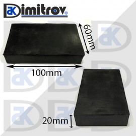 Подложка гумена 60 х 100 х 20 mm